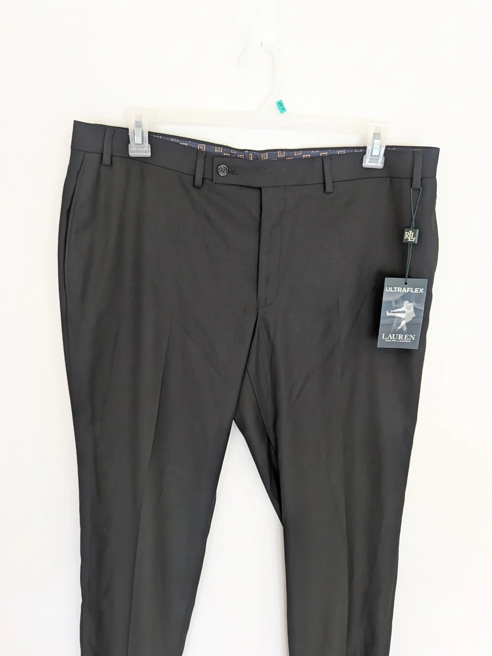 NWT Lauren Ralph Lauren UltraFlex Black Dress Pants 38x30 Stretch Trousers